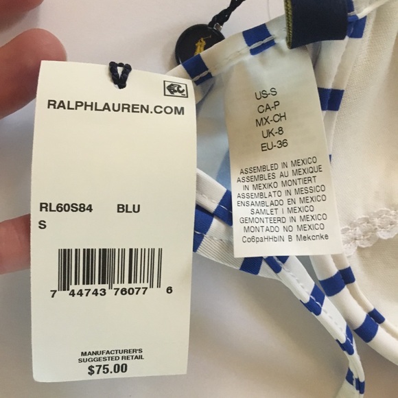 Polo Ralph Lauren Bikini Top, sz Small, underwire - Picture 4 of 4